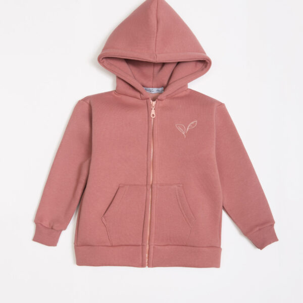 Zip Hoodie | Raspberry cream